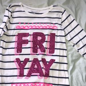 stripped fri-yay long sleeve shirt
